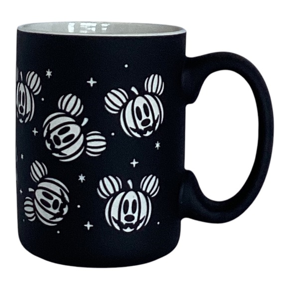 Disney 2024 Mickey Mouse Halloween Pumpkin Jack-O-Lantern Head Mug Black White - Picture 1 of 14